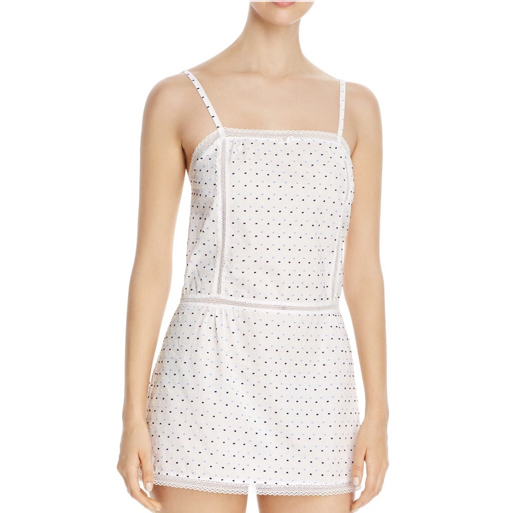 New Kate Spade Short Chemise White/Multi Dot