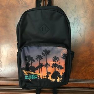 IN N OUT BURGER DRAWSTRING BACKPACK Sport Bag With Insulated Pocket 17” x 14”