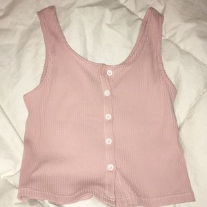 muted pink crop top