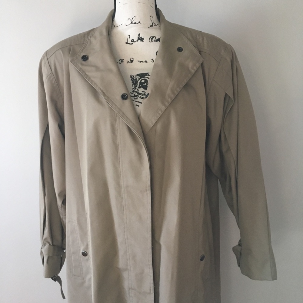 Tan trench coat