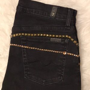 7 for all Mankind Gwenevere Studded Skinny Jeans