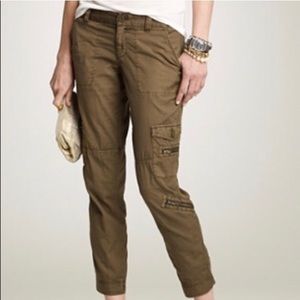 J. Crew city fit cropped ankle Cargo Pants    Sz 4