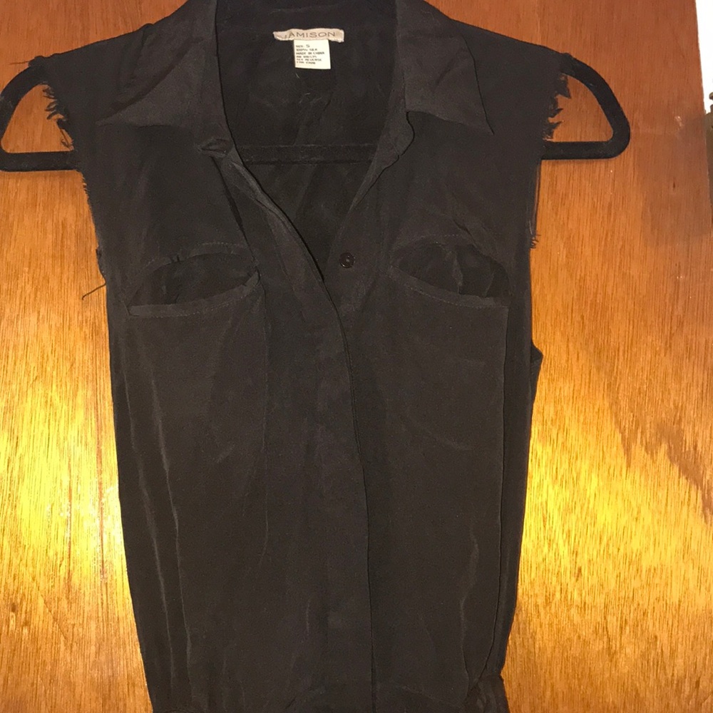 Jamison Black Silk Romper