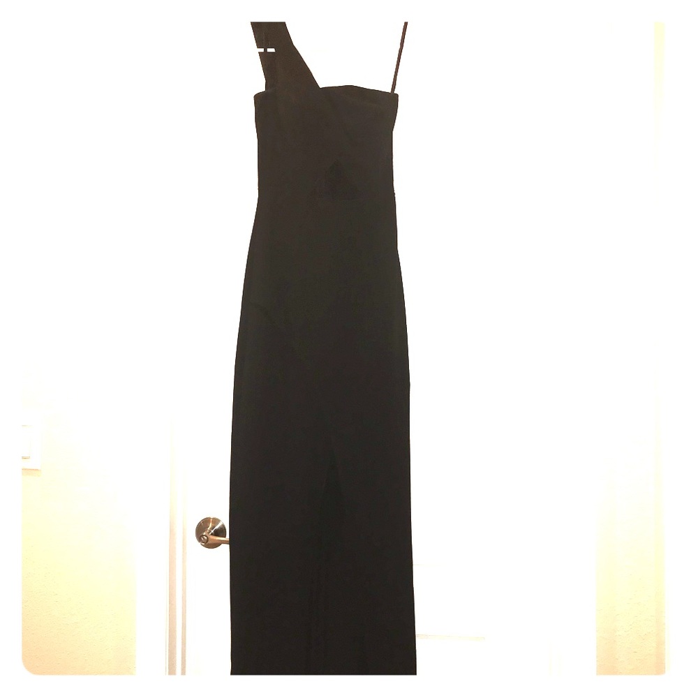 BCBG black evening Gown with Cutout
