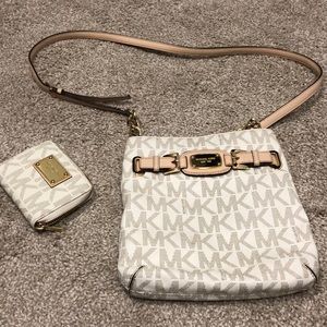 Michael Kors crossbody & matching wallet.
