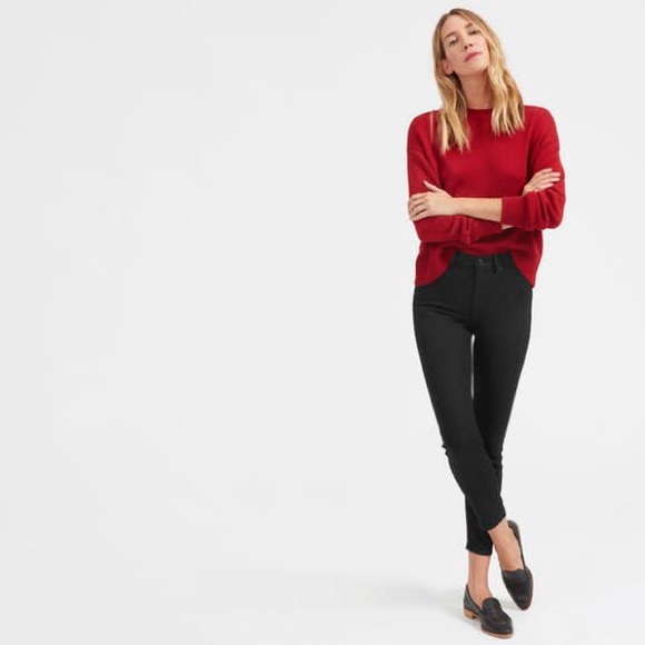 Everlane Denim - Everlane High Rise Skinny Ankle Jeans in Black