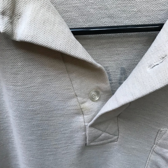 Vintage 80s Tan Graphic Polo Tee - Picture 3 of 5