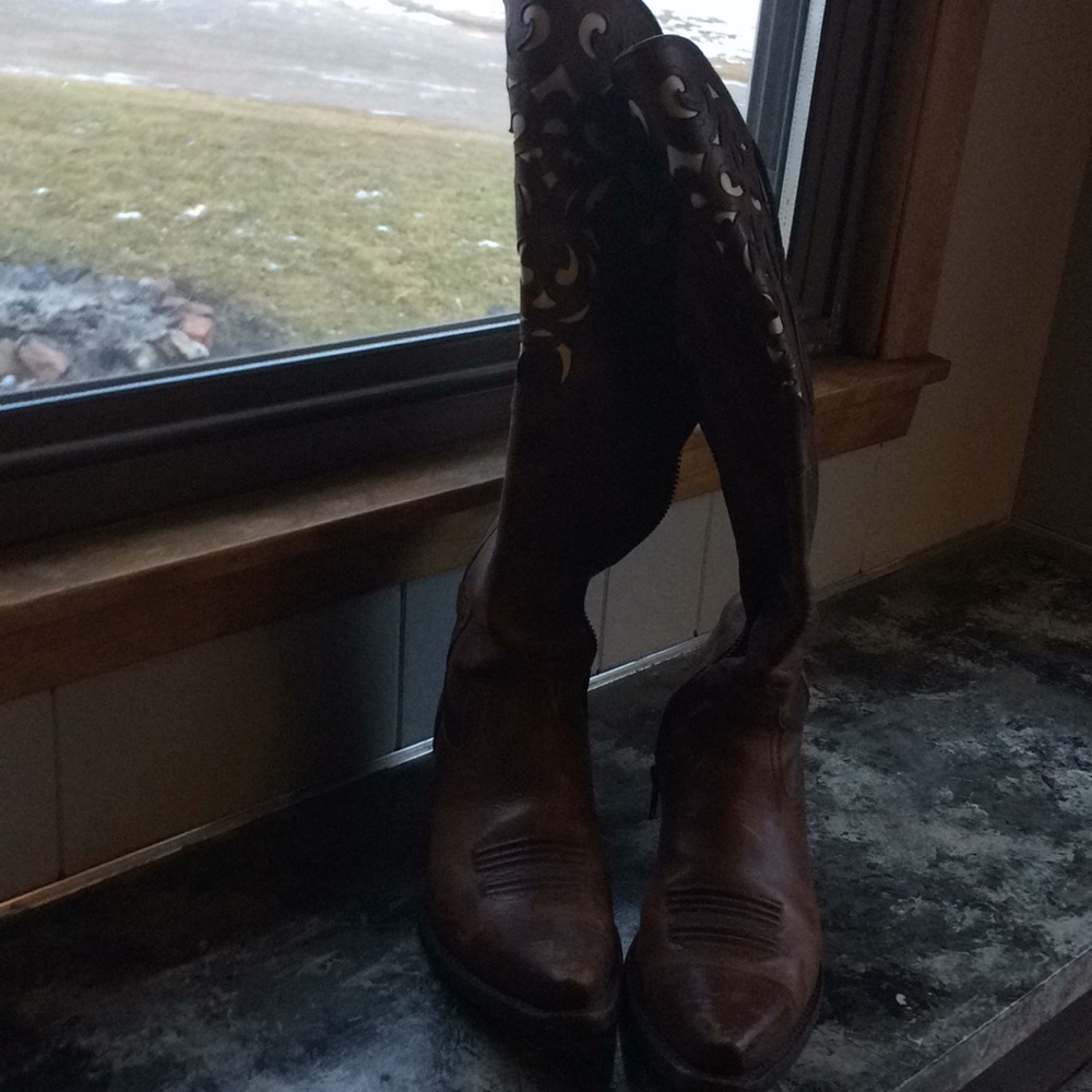 Ariat Chaparrel Brilliant Buff Western Knee high