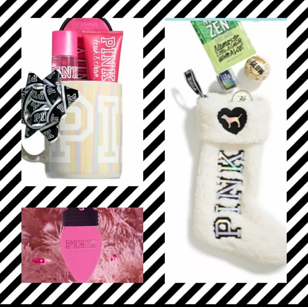 VS PINK MUG GIFT SET & VS PINK STOCKING