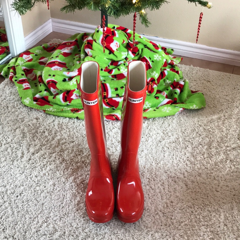 Original Tall Gloss Rainboot, Red