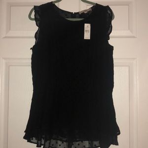 Black peplum blouse