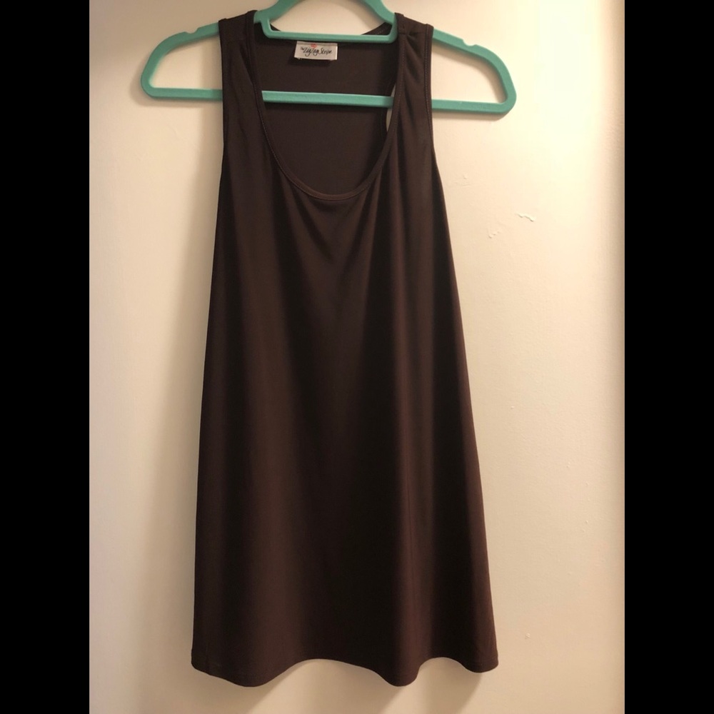 ZigZag Stripe Day to Day Tank Choc. Brown Small