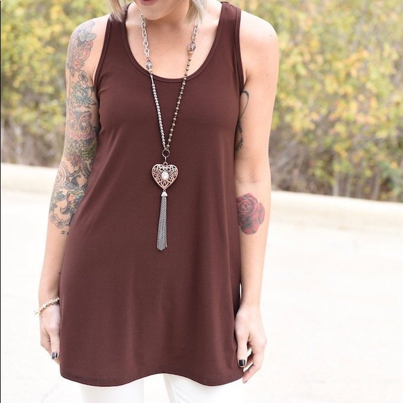 ZigZag Stripe Day to Day Tank Choc. Brown Small - Picture 4 of 4