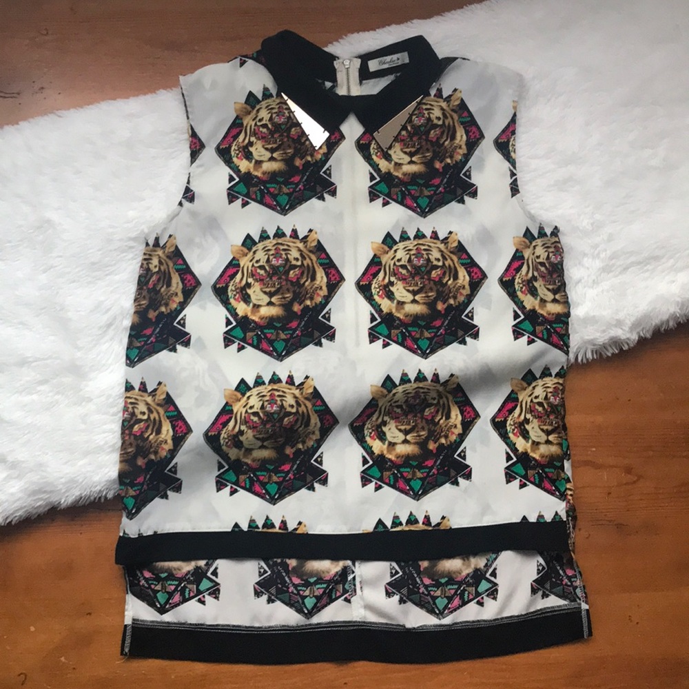 Printed collared Blouse
