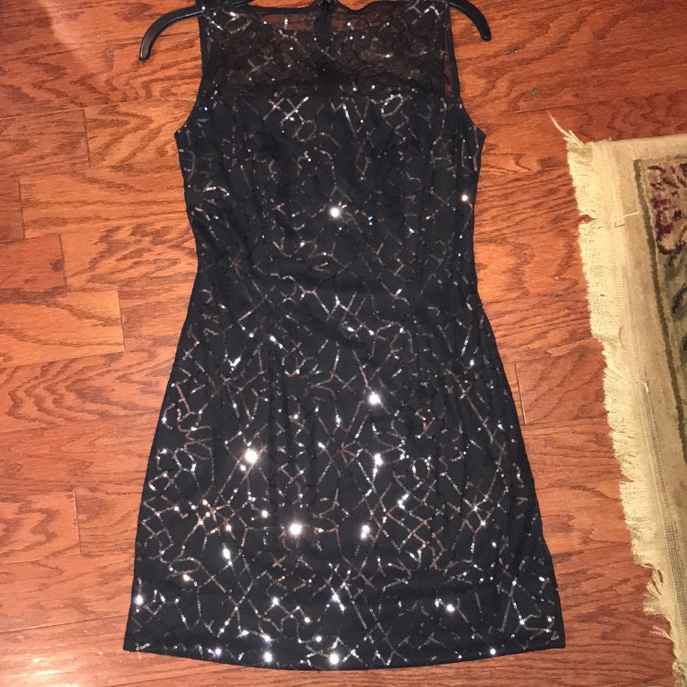 Black Sequin Dress