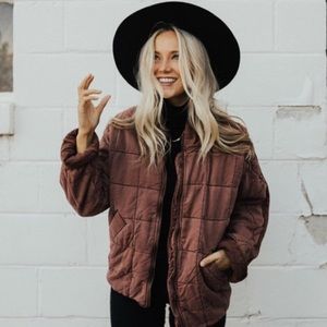 NWT FREE PEOPLE DOLMAN QUILTED JACKET