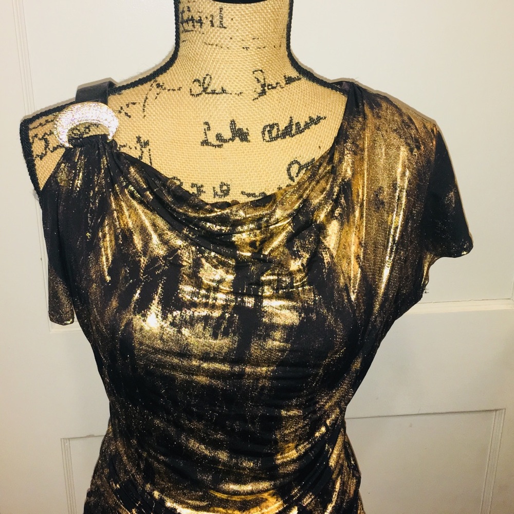 Diamond.Gold.Black.Dress