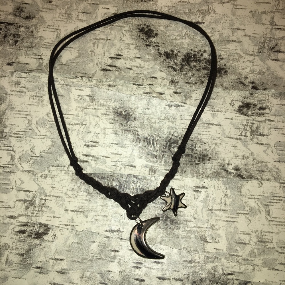 Moon and stars necklace
