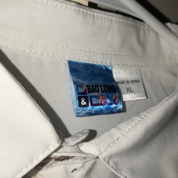 White button up with eagle paint print - Picture 4 of 4