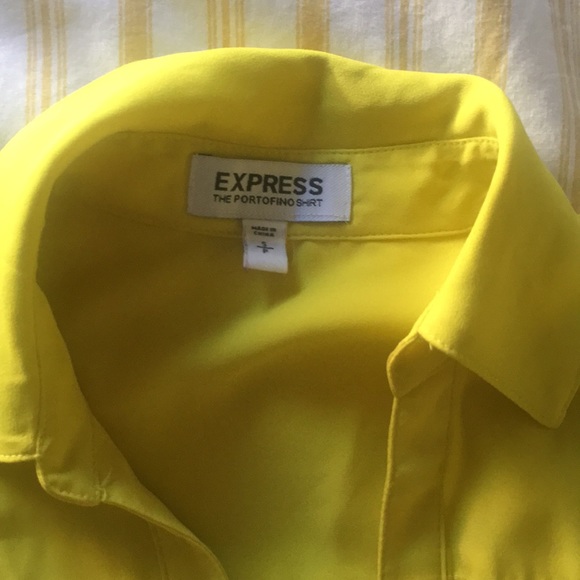 Express bright lime yellow blouse - Picture 2 of 5