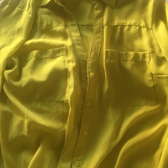 Express bright lime yellow blouse - Picture 3 of 5