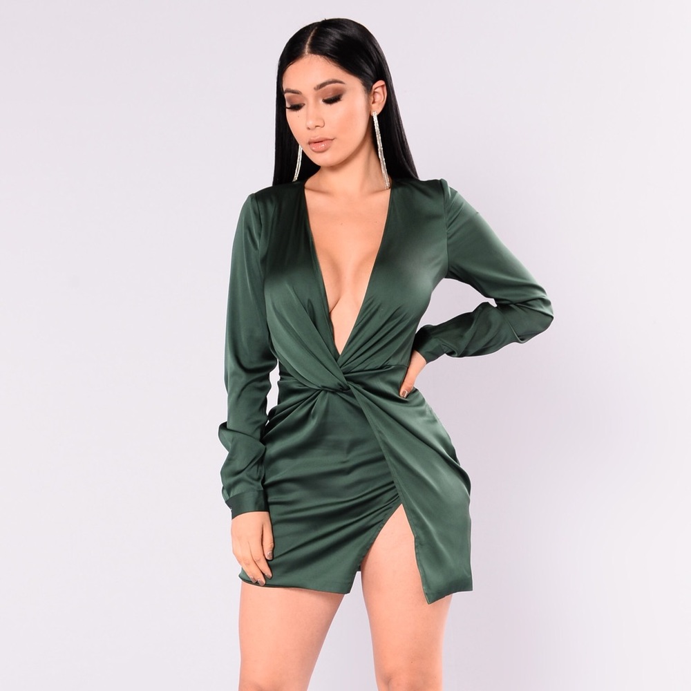 XS sugar free hunter green fashion nova