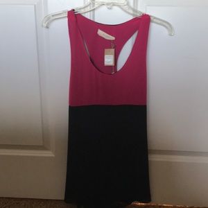 Black and pink tank