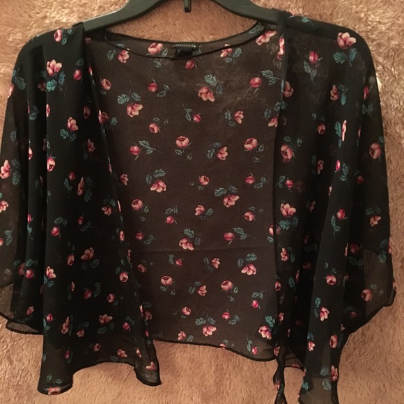 Black Floral Chiffon - Picture 2 of 3