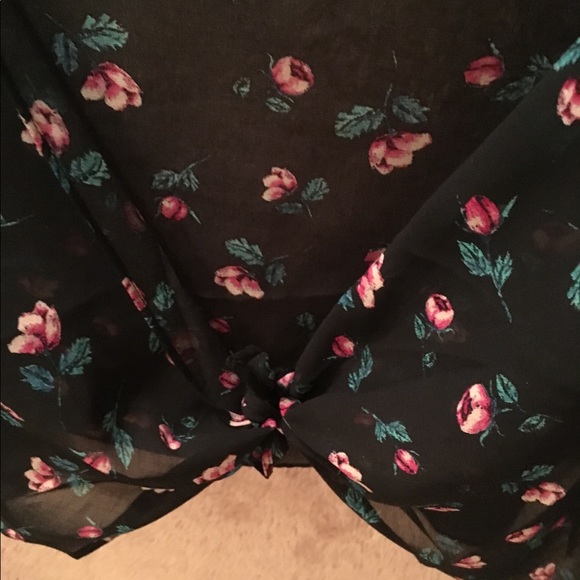 Black Floral Chiffon - Picture 3 of 3