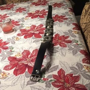 Beautiful black leather belt