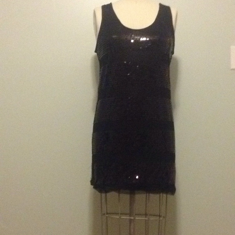 Sequenced Black Dress