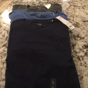 Three Uniqlo Supima Tees
