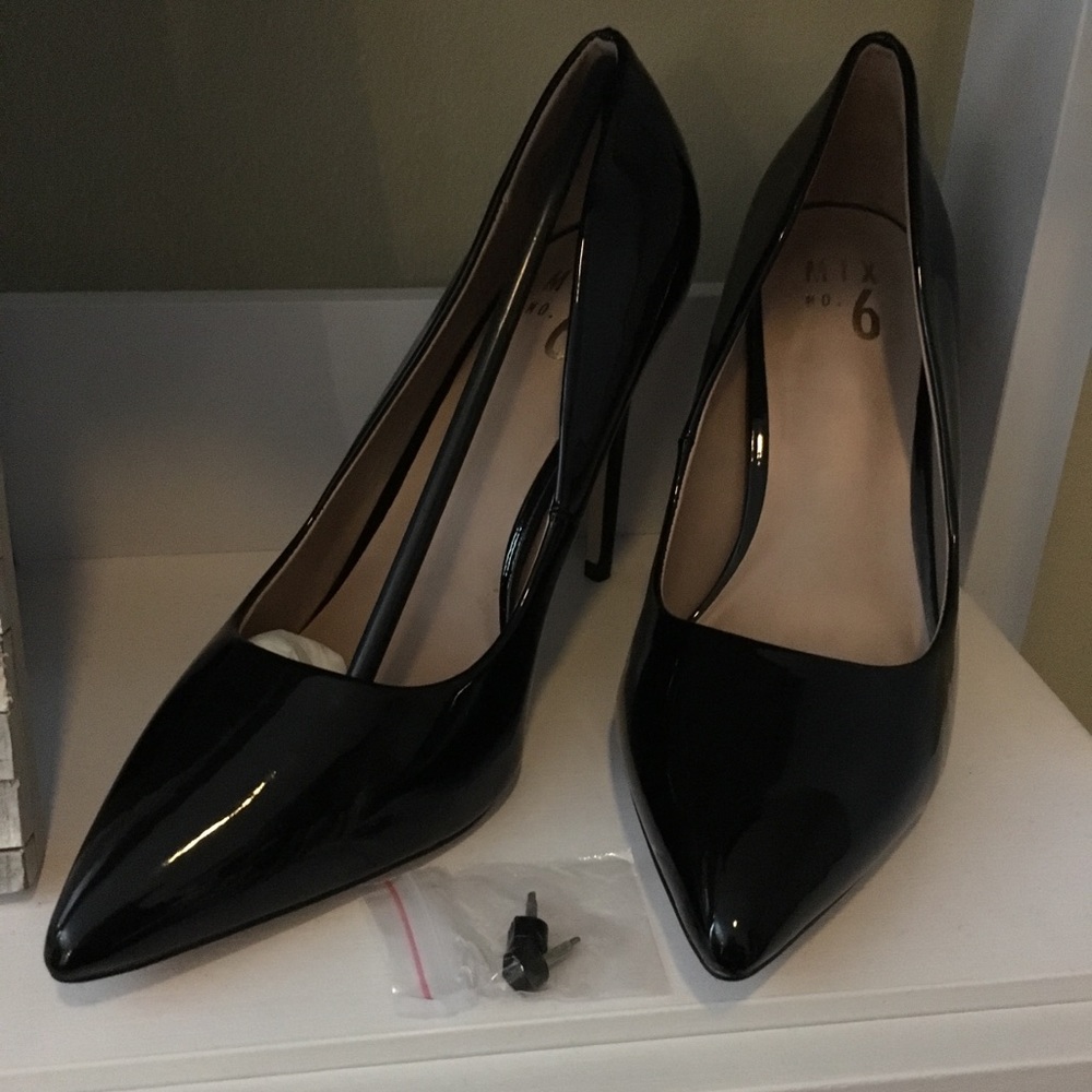 Patent leather pumps