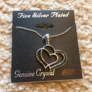 NWT Crystal Heart Pendant Necklace