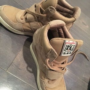 ASH tan suede sneaker wedges
