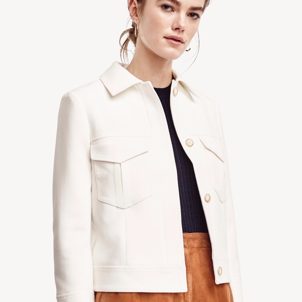 Luxe White Constructed Jacket