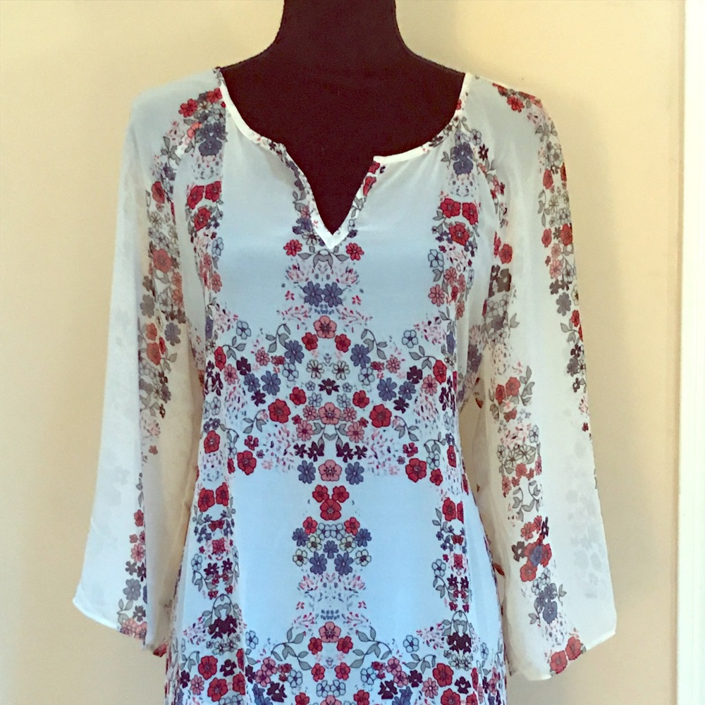 Sheer flower dress by Jessica Simpson