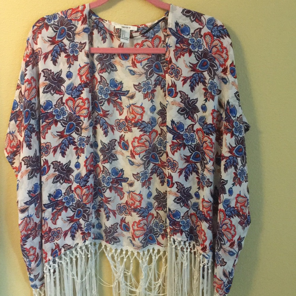Floral kimono cardigan