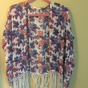 Floral kimono cardigan