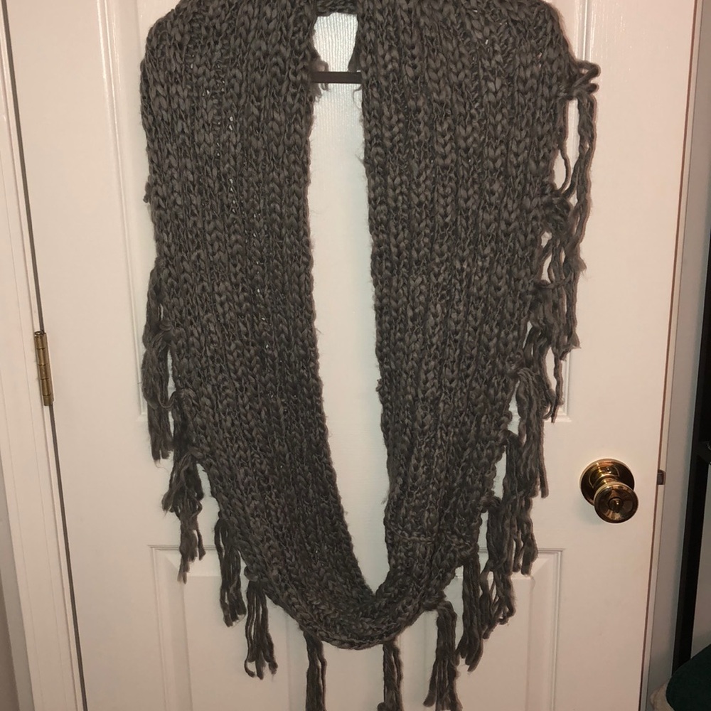 Gray infinity scarf