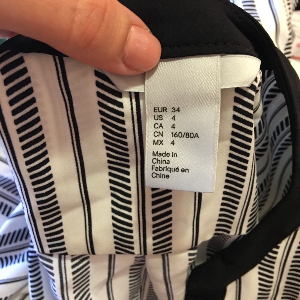 Hm white and black dress.