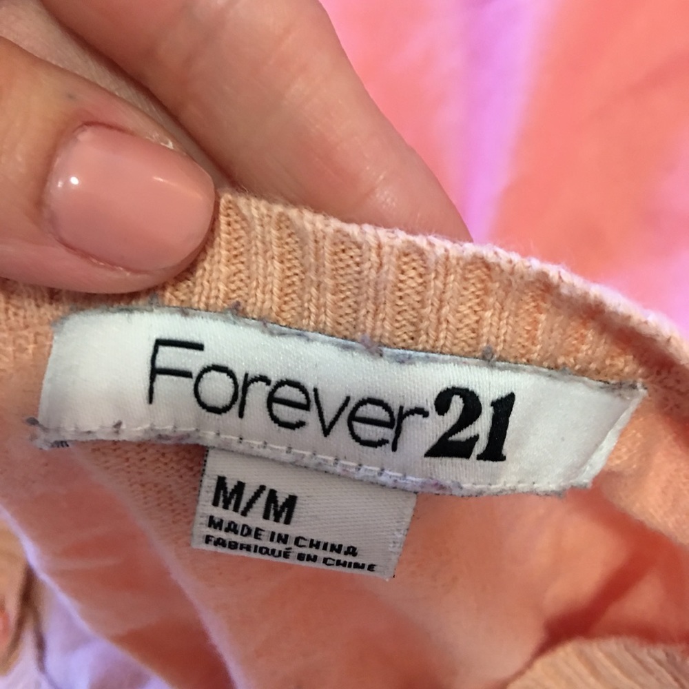 Forever 21 Salmon Cardigan. Button up.