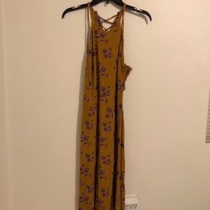 Mustard Floral Dress