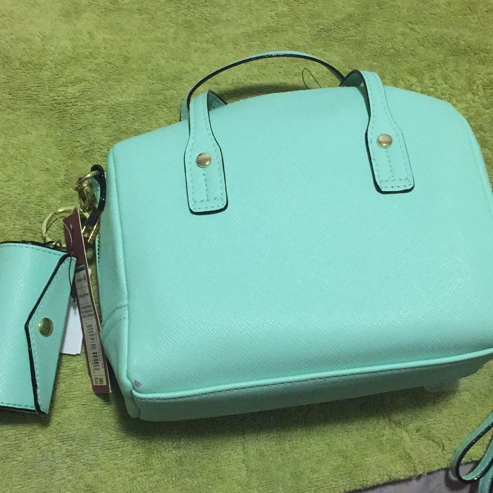 Merona bag and lipstick keychain - Mint