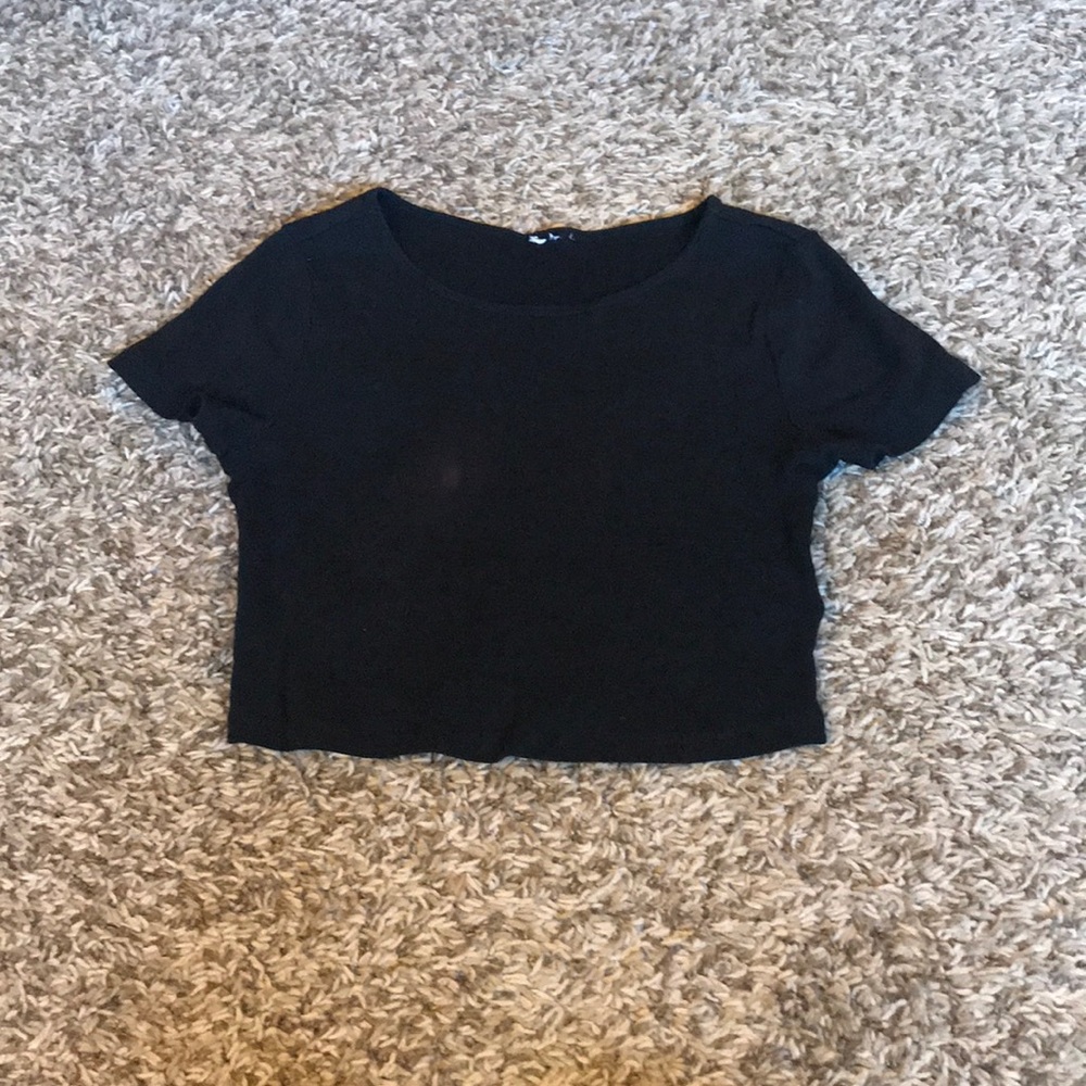 Black crop top.