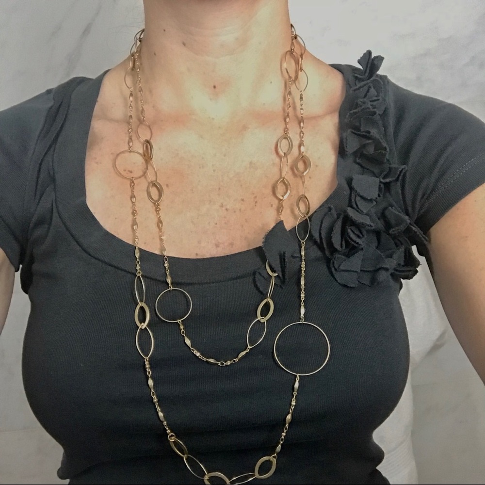 BeBe Gold Drape Necklace