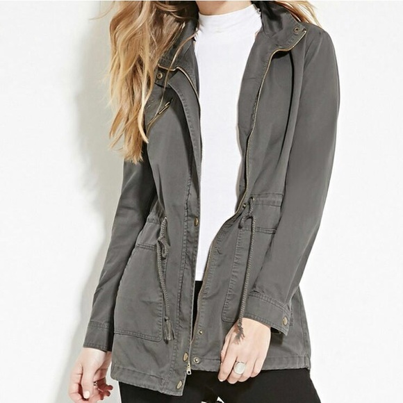 Forever 21 Jackets & Blazers - Forever 21 Grey Utility Jacket