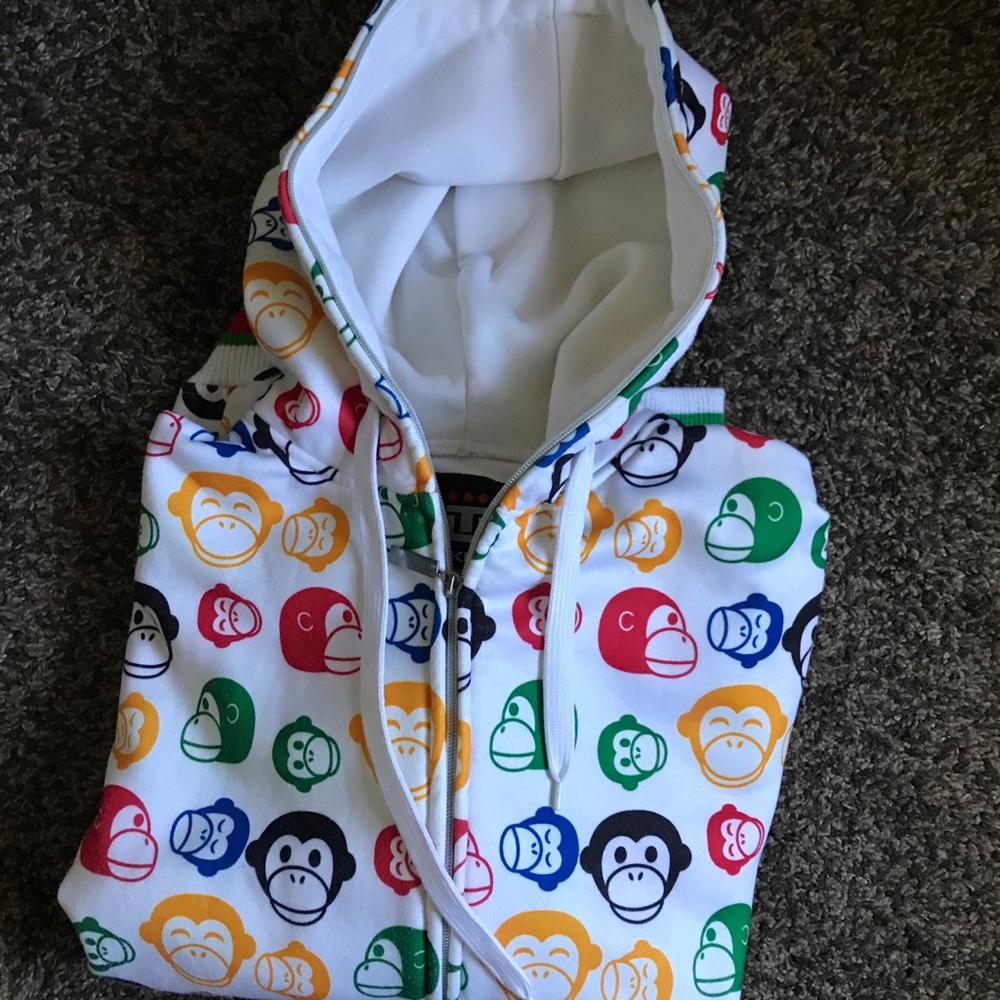 Ape Printed Unisex Fleece Bomber Jacket