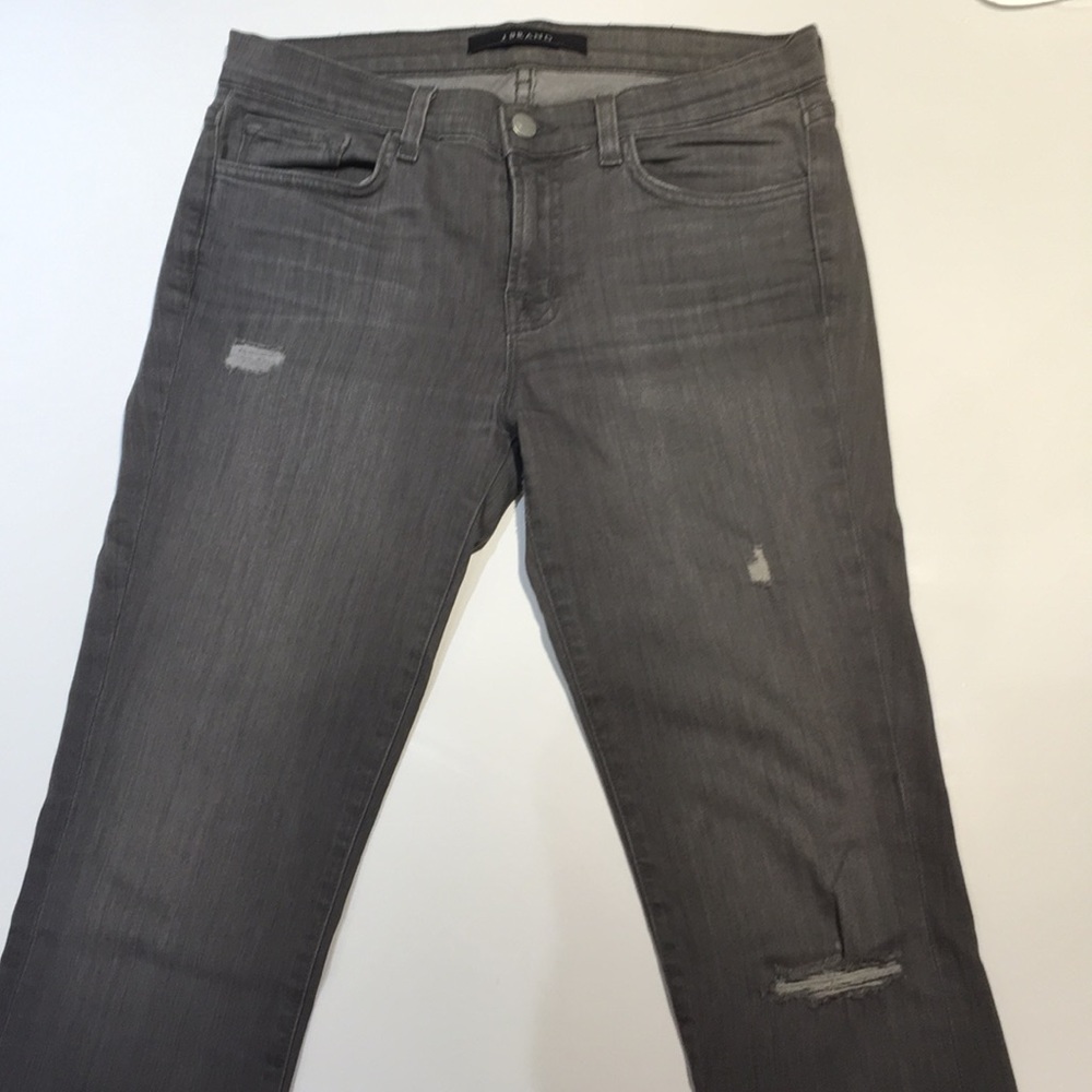 J brand skinny jeans with distressed knee