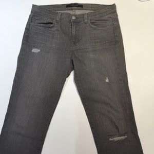 J brand skinny jeans with distressed knee